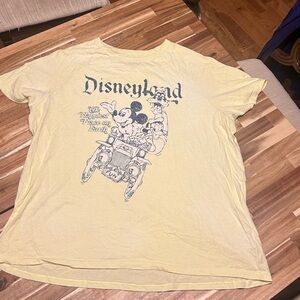 Disney Vintage Inspired  Disneyland Yellow Short Sleeve Tee with Mickey Graphic